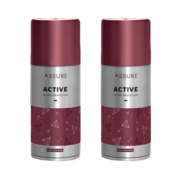 Assure Active Deodorant Spray - For Men (Pack of 2) 15 ml - Image 4
