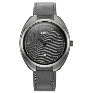 Titan Quartz Analog Anthracite Dial Leather Strap Watch for Men