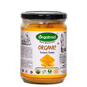 Organic Turmeric Powder - Hand Ground, Vegan, Non-GMO, Cholesterol Free, Glass Jar