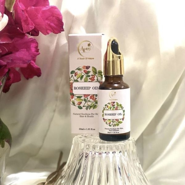 Avani 100% Natural Hydrating Cold pressed Rosehip Oil For Dry And Damaged Skin 30ml - Image 3