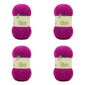 4 Pcs Olv025 Majenta Ganga Oliva Knitting Yang