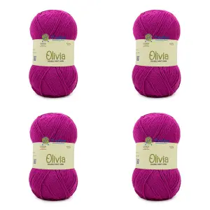 4 Pcs Olv025 Majenta Ganga Oliva Knitting Yang