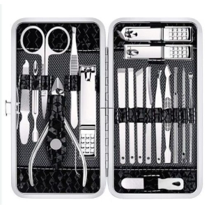19 In 1 Nail Clipper Set Nails Manicure Tools Pedicure Knife Scissors Nail Care Nipper Cutter Cuticle Grooming Kit With Case samayara suppliers