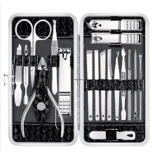 19 In 1 Nail Clipper Set Nails Manicure Tools Pedicure Knife Scissors Nail Care Nipper Cutter Cuticle Grooming Kit With Case samayara suppliers