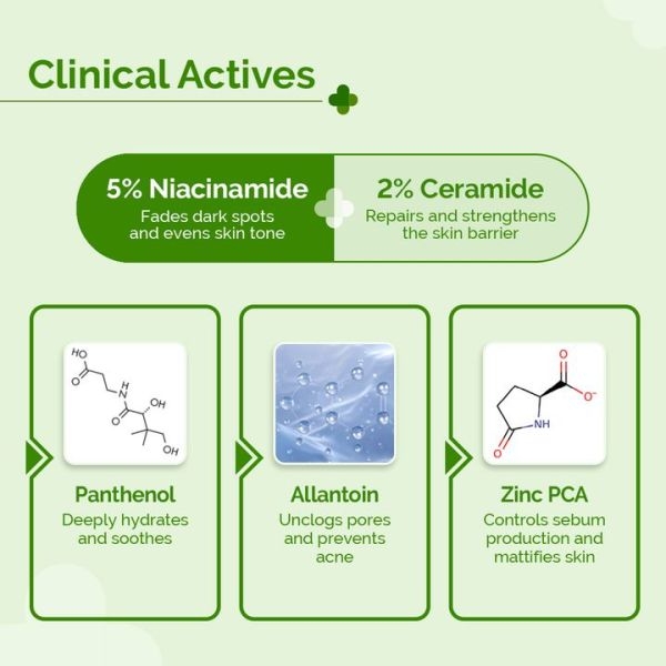 The Derma Co.5% Nia-Ceramide Mattifying Moisturizer with 5% Niacinamide & 2% Ceramide - 100g - Image 3