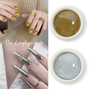 Solid Pigment Multi-Color Nail Pearly Chrome Glittery Chrome Powder Nail Powder Gradient Nail Powder Box For Nail Technicians
