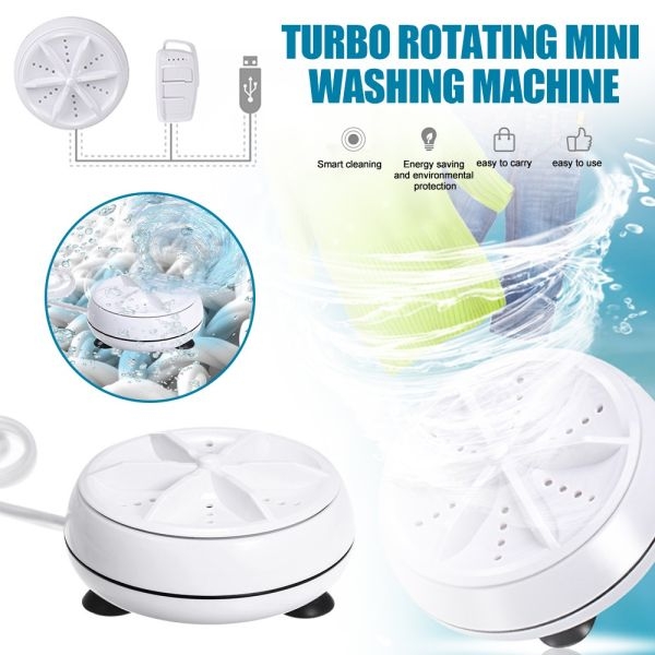 Mini Washing Machine Turbine Washing Machine Portable Turbo Washer for Travel Business Trip or College Rooms - Image 4