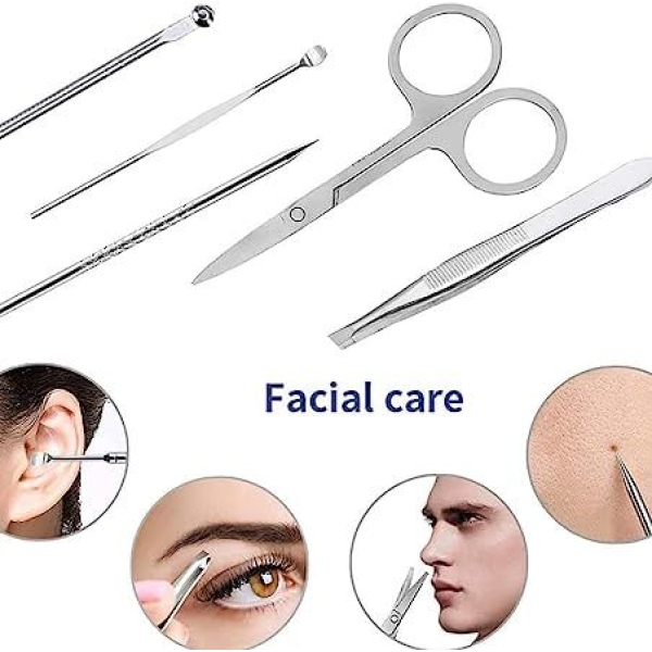 19Pcs/Set Manicure Set Nails Tool Kit Accessories For Nails Pedicure Kit Manicure Set With Luxurious Travel Case - Image 2