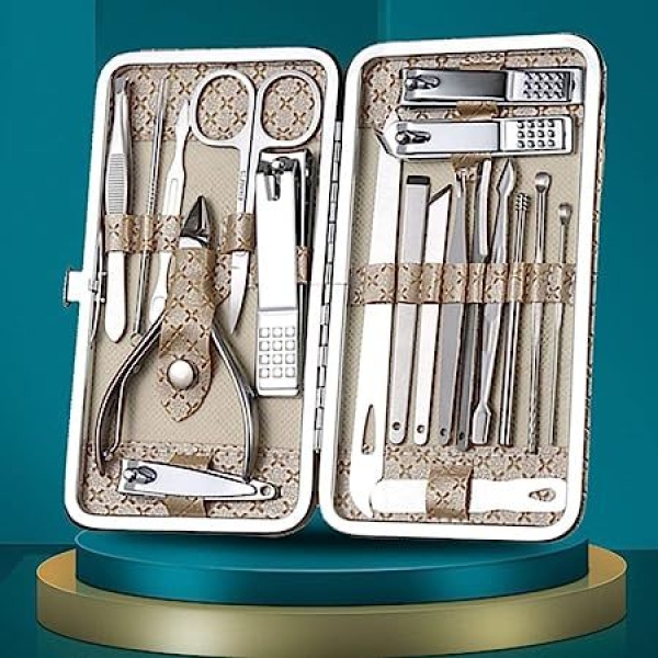 19Pcs/Set Manicure Set Nails Tool Kit Accessories For Nails Pedicure Kit Manicure Set With Luxurious Travel Case - Image 5