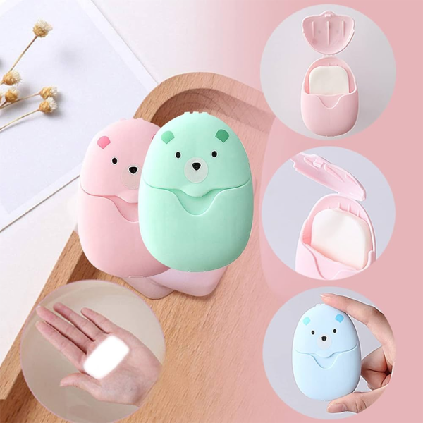 50Pcs Portable Disposable Cartoon Paper Soaps - Image 2