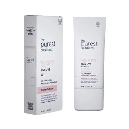 Purest Solutions Blemish Defense UVA/UVB Antioxidant Protection For Blemish Prone Skin 50+ SPF 50ml