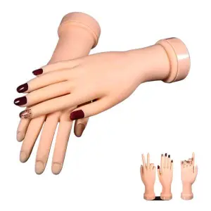 Premier Practice Hand for Nails Training Nail Technician Nail Extension Nail Art Nails Practice Tool