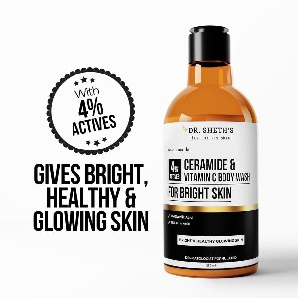 Dr.Sheth's Ceramide & Vitamin C Body Wash - 250ml - Image 3