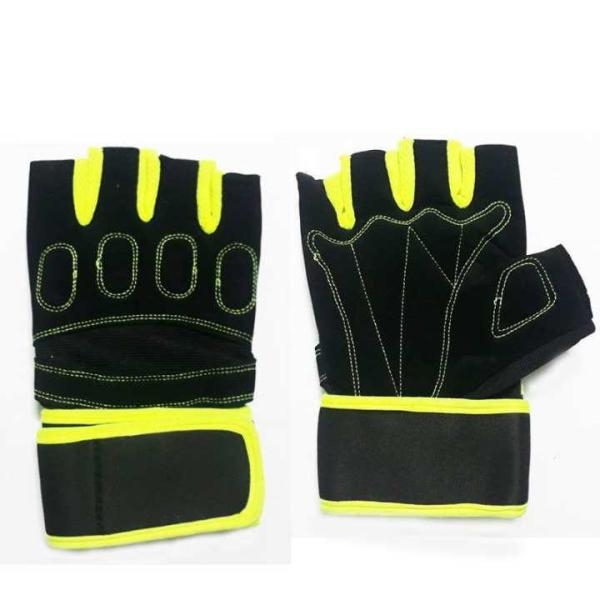 Orange/Black Half Gloves For Men - Image 2