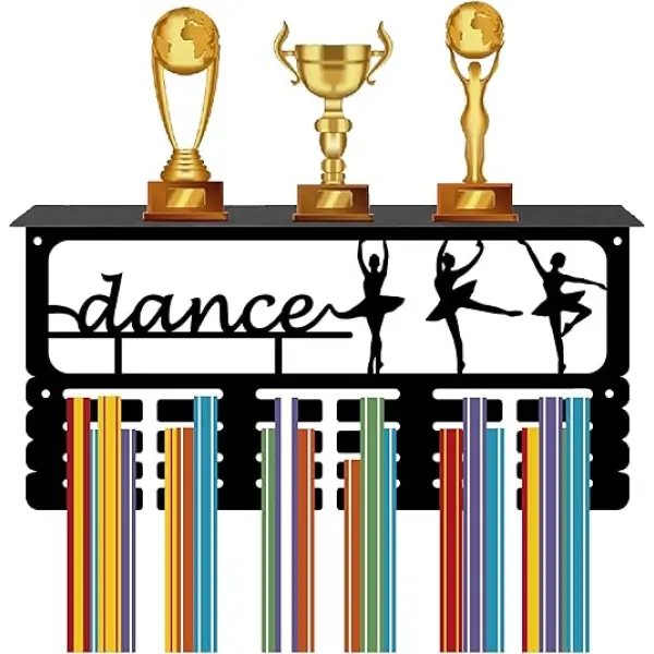 Medal Holder Wooden Aesthetic Trophy Stand Proud Display of Trophies with Different Designs Available Best for Gifting and Home Wall Decor in Black - Image 7