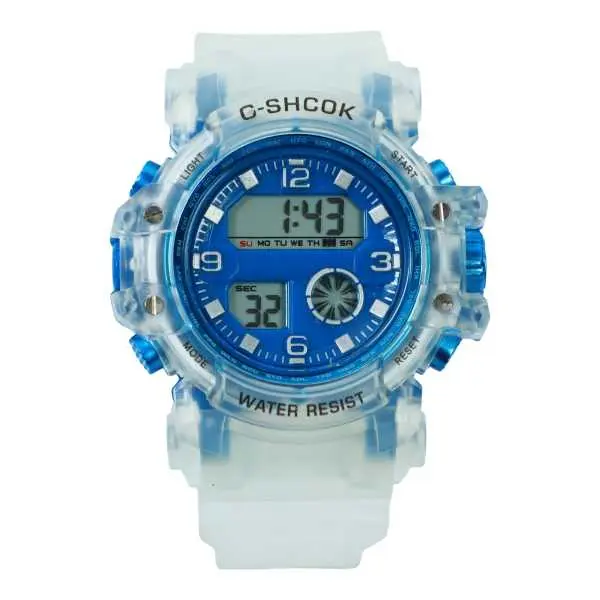 Blue And White Color Digital LED Display,Auto Date Watch For Kids - Image 2
