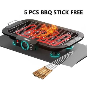 Electric Barbeque Grill and Barbeque Grill Toaster Multifunction Power: 2000W - Electric BBQ Grill With Free BBQ Stick |