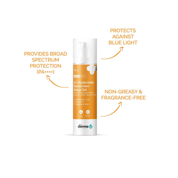 The Derma Co. 1% Hyaluronic Sunscreen Aqua Gel 50gm - Image 2
