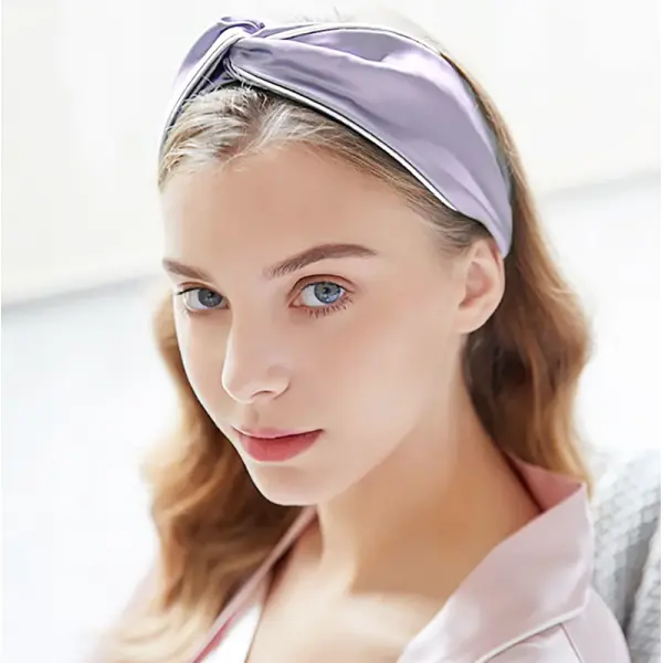 KOJA Pure Mulberry Silk HeadBand With Trimming For Women - Image 2
