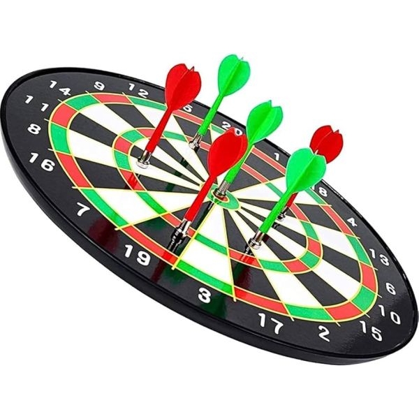 Heavy Big Dart Board with 6 steel tip darts - Image 3