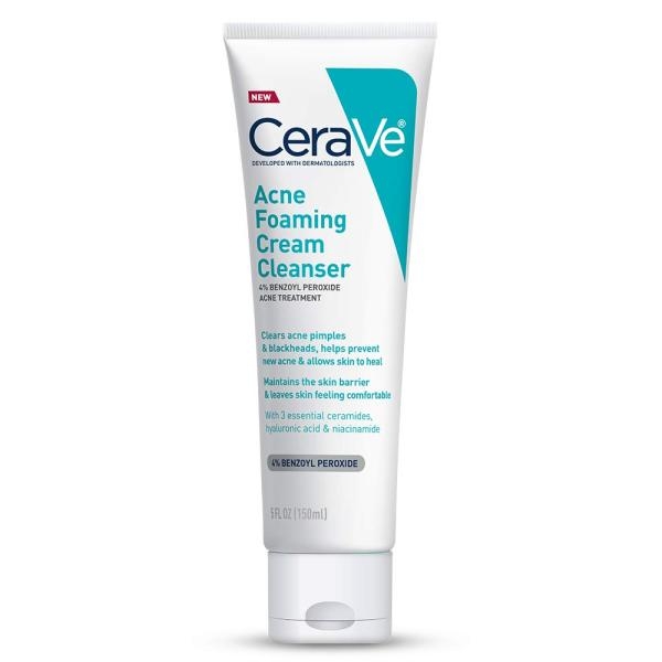 CeraVe Acne Foaming Cream Cleanser 150 ml (USA) - Image 3