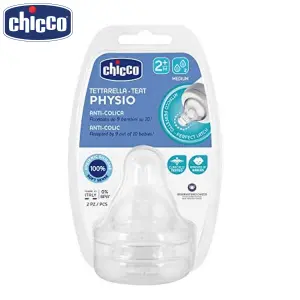 Chicco Teats Perfect 5 2M+ Medium Sil 2 Pcs
