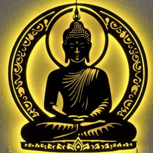 1Ft Buddha B15 Led Aesthetic Decor Art Wooden Wall Decor