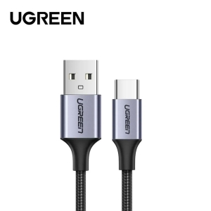 UGREEN USB 2.0 A to USB C Cable Nickel Plating Aluminum Braid 1m (Black)