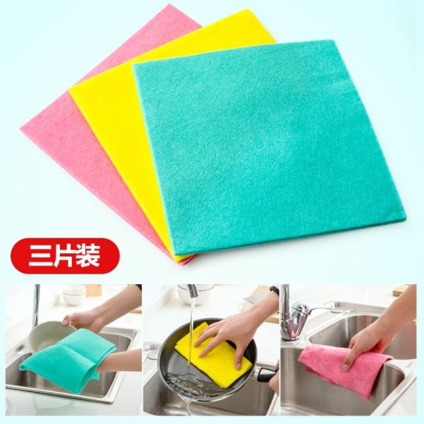 1pc Imitation Buckskin Cloth Kitchen Towel Absorbent Lint-free Kitchen Dish Cloth Car Wash Glasses Wipes Household Cleaning Rag - Image 2