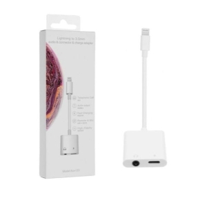 2 in 1 8Pin to 3.5mm AUX Audio Headphone Audio Fast Charger Adapter
