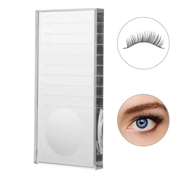 2-In-1 Eyelash Extension Crystal Pallet, Glass False Lashes Stand Tray, Strip Tile Holder For Lashes Adhesive Glue