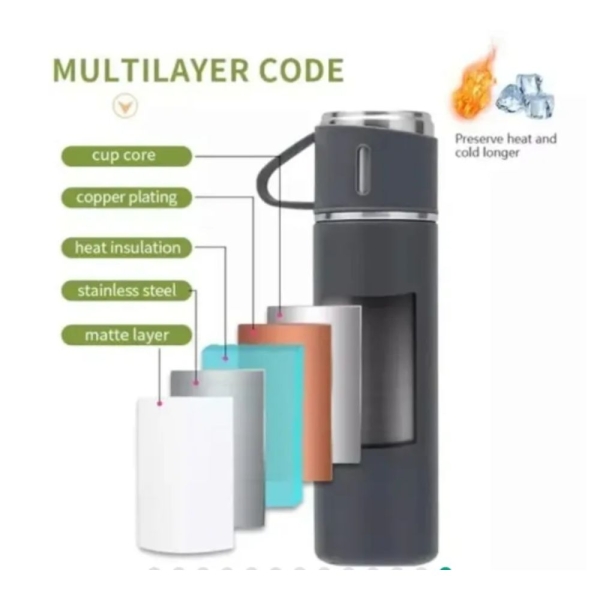 2 in 1 Thermos And Cup Coffee Bottle - Image 2