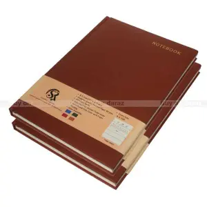 2 Set of Brown Sr International 224 Sheets Bookmark Hard Cover Notebook