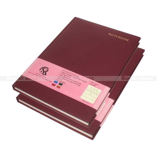 2 Setof Red Sr International 224 Sheets Bookmark Hard Cover Notebook - Image 2