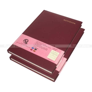 2 Setof Red Sr International 224 Sheets Bookmark Hard Cover Notebook