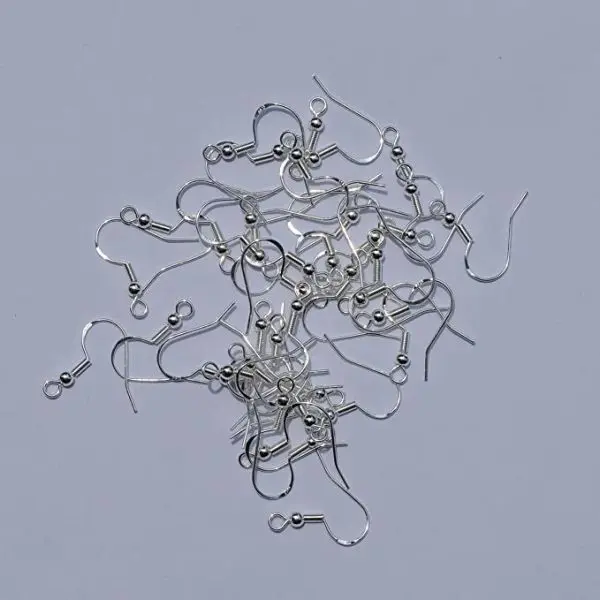 20 Gram Silver Ear Wire Hook Silver Earring Hooks Hypoallergenic French Wire Hooks Fish Hook Earrings Jewelry Findings Parts DIY Making - Image 3