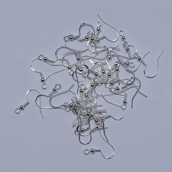 20 Gram Silver Ear Wire Hook Silver Earring Hooks Hypoallergenic French Wire Hooks Fish Hook Earrings Jewelry Findings Parts DIY Making - Image 5