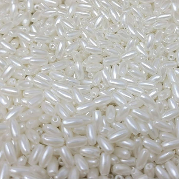 20 Grams 6mm Imitation Pearl Rice Beads Loose Spacer Acrylic Jewelry Beads for Handmade Earring Necklace DIY Bracelet - Image 2