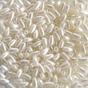 20 Grams 6mm Imitation Pearl Rice Beads Loose Spacer Acrylic Jewelry Beads for Handmade Earring Necklace DIY Bracelet