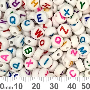 20 Grams Alphabet Multi Color Bead For Craft