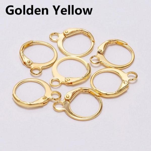 20-Piece Gold-Tone Open Circle HuggiesEar Hooks for DIY Jewelry Making and Earrings Crafts - Image 2