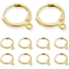 20-Piece Gold-Tone Open Circle HuggiesEar Hooks for DIY Jewelry Making and Earrings Crafts