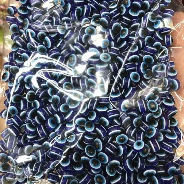 20 Piece Packet Oval Evil Eye beads - Image 2