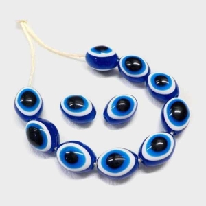 20 Piece Packet Oval Evil Eye beads