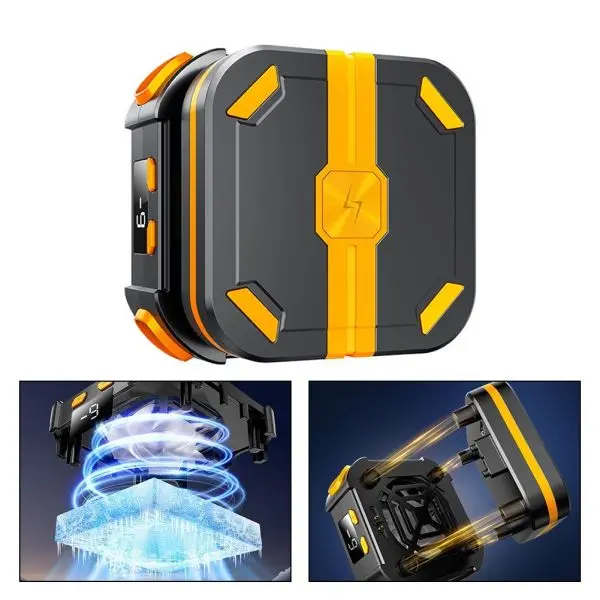 2000mAh Magnetic Mobile Phone Cooler – Fast Cooling Fan with Detachable Battery - Image 2