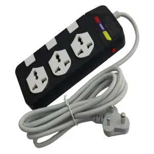 Silvertek 'ST-330' Surge Protector 100% Copper Accessories 3 Port 16A 3000W(max) 3 Pin Socket Universal Authentic Extension Multiplug