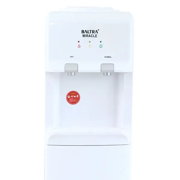BALTRA Standing Water Dispenser | Mircale | BWD 112 | 2 taps for hot & normal water | Heating capability: 5 L/hr | Heating temperature: 90°C | Made with ABS material | Comes with a storage compartment | 550 W | 12 months warranty - Image 2