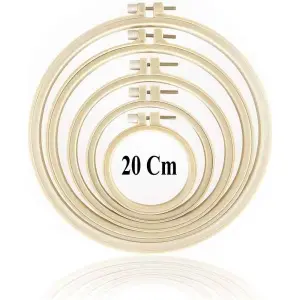 20Cm Embroidery Hoop Ring Frame Adjustable Handy Sewing Circle for Needle Art & Design