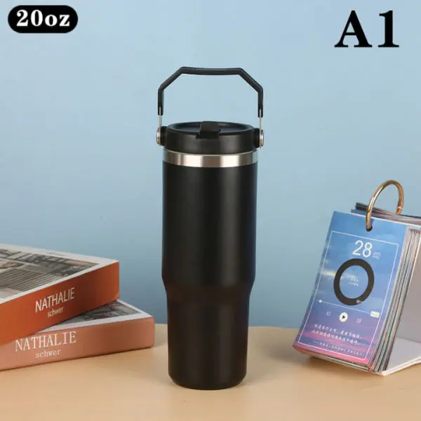 20oz/30oz Original Factory Stanley Straw Cup Tumbler Leopard With Straw Lids Stainless Steel Coffee Termos Cup Car Vacuum Cup Fengshi