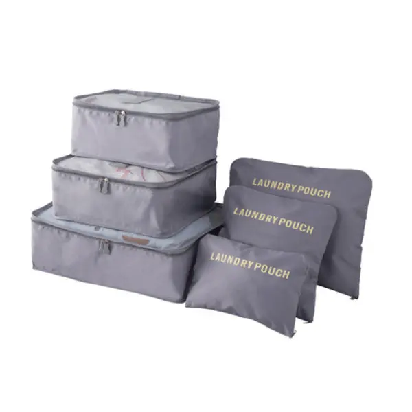 6 Pcs Cloth Organizer Pouch Laundry Zipper Bags Travel Luggage Packing Bag - Bags | Travel Packing Bags - Image 3